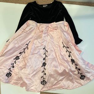 Velvety long sleeve dress